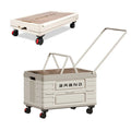 360° Rotating Foldable Storage Cart – Heavy-Duty Mobile Organizer with 4 Silent Wheels, Multi-Functional Camping - Macgyverzoutpost