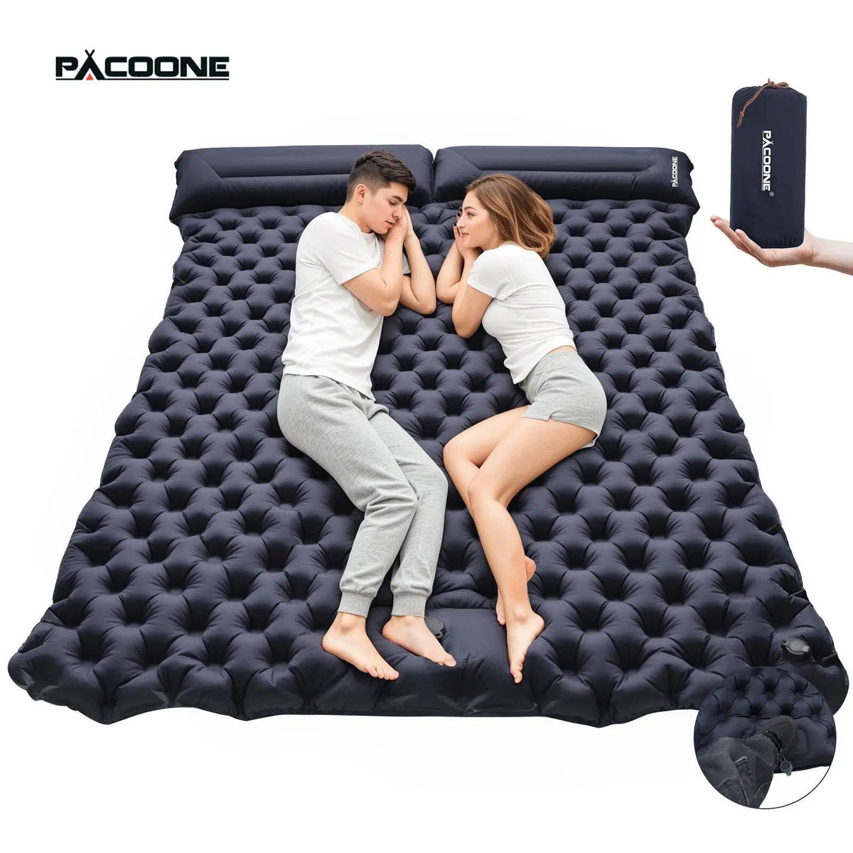 Foldable Outdoor Camping Inflatable Mattress - Warm, Ultra-Wide, Thick, Ultra-Light - Double-Use for Indoor Sleeping, Macgyverzoutpost
