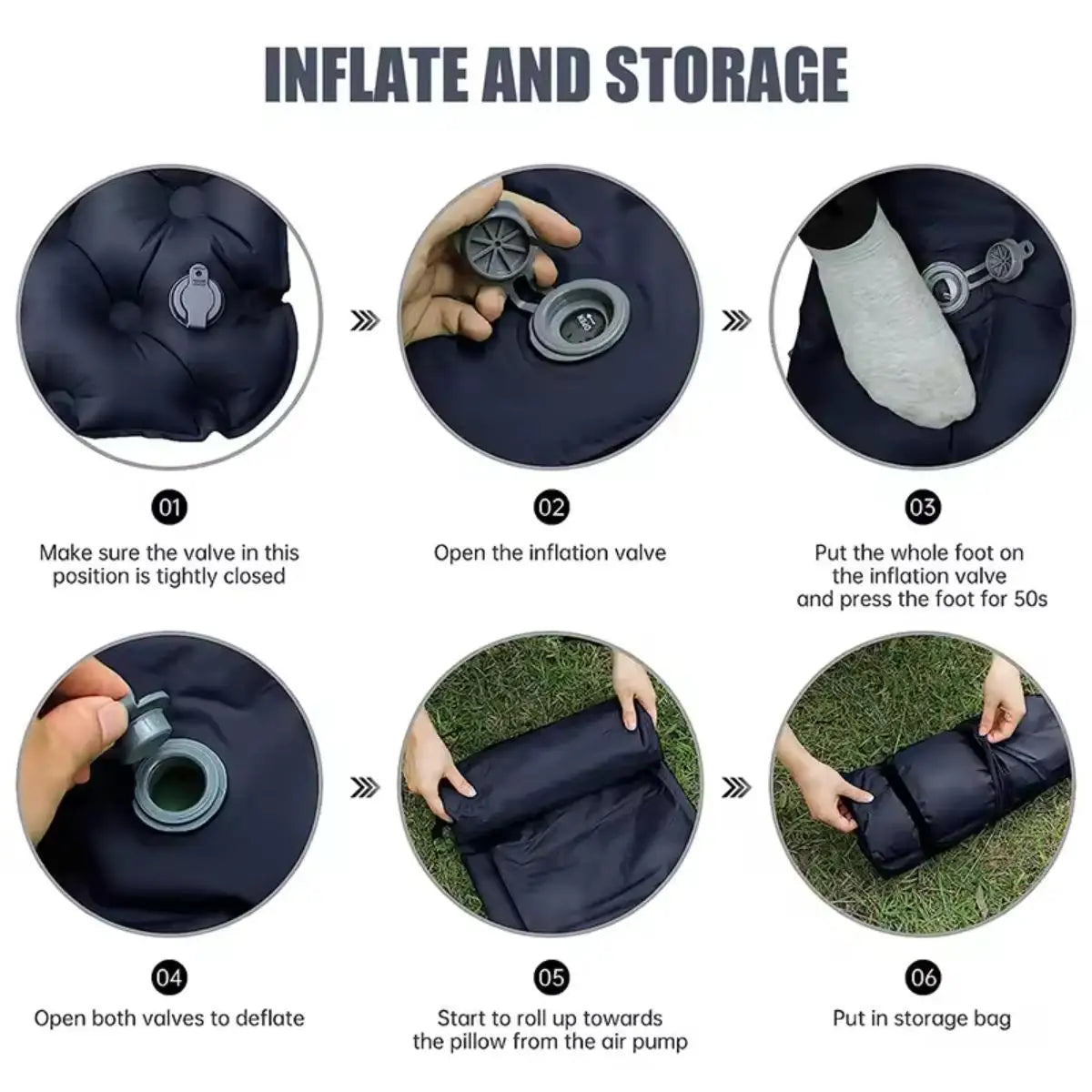 Foldable Outdoor Camping Inflatable Mattress - Warm, Ultra-Wide, Thick, Ultra-Light - Double-Use for Indoor Sleeping, Macgyverzoutpost