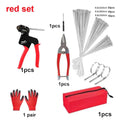 155Pcs Heavy Duty Metal Zip Tie Gun Kit Assorted 3 Sizes Stainless Steel Cable Ties With Tension Cut Hand Tool