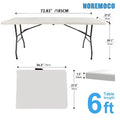 Folding Table,Portable Plastic Table with Carry Handle,Waterproof and Foldable Design,Multifunctional Furniture,Steel Frame with Safety Lock for Picnic,Party,Dining,Outdoor Indoor,Garden,Easy to Fold and Store