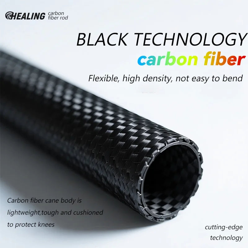 Local+ 2PCs Carbon Fiber Foldable 5-Sections Ultra-Light 110g Trekking Poles Walking Cane, 110/120/130cm Fixed Length Hiking Sticks Lightweight Portable Gear Caron Fiber Black Tech - Macgyverzoutpost