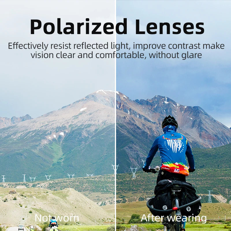 ROCKBROS Polarized Glasses UV400 Sunglasses Sport Protection Glasses Bicycling Eyewear Outdoor Hiking Camping Golf Cycling Goggles - Macgyverzoutpost