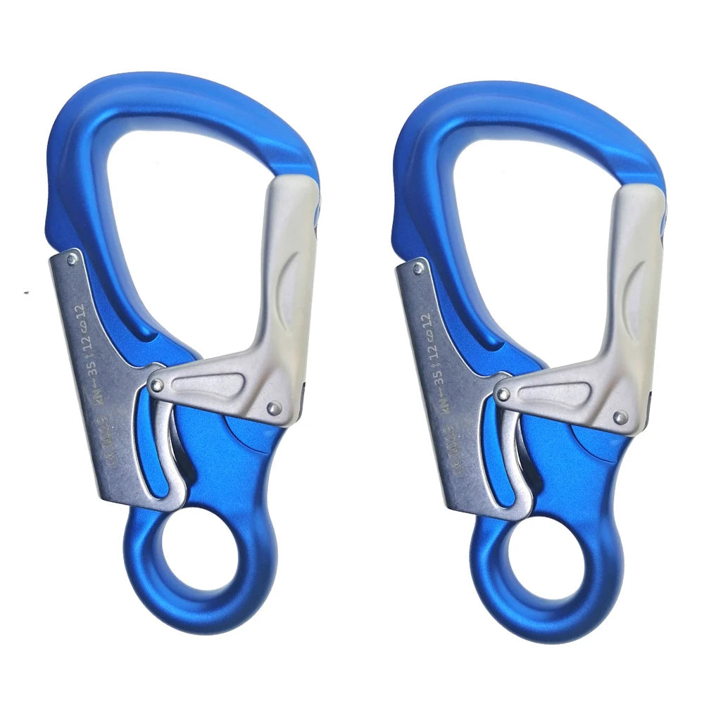 35KN Outdoor Rock Climbing Carabiner 30KN Mountaineering Downhill Safety Hook Via Ferrata Buckle Working At Height Equipment