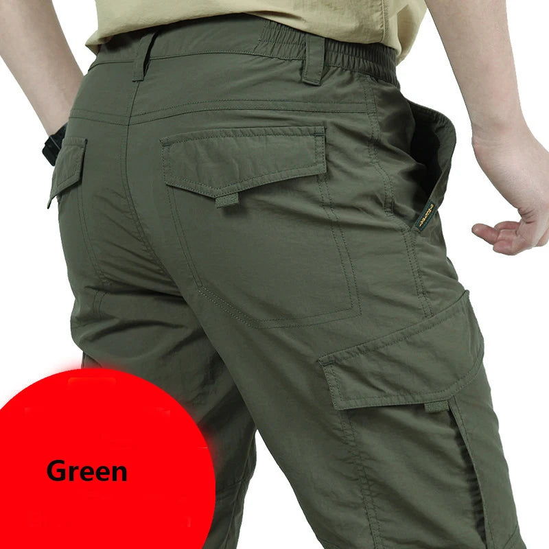 Breathable lightweight Waterproof Quick Dry Casual Pants Men Summer Army Military Style Trousers Men's Tactical Cargo Pants Male - Macgyverzoutpost