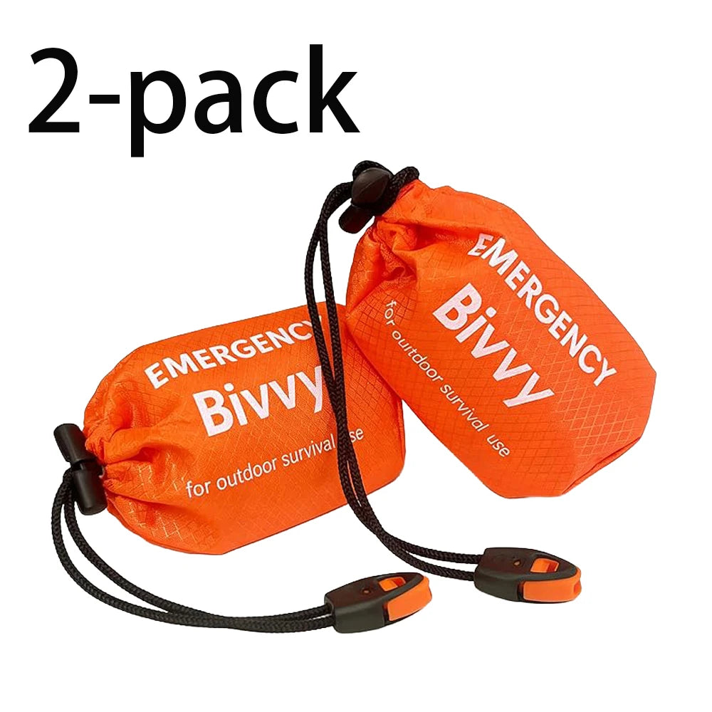 Emergency Sleeping Bag Survival Blanket Thermal Mylar Bivy Sack Lightweight Waterproof Portable Shelter For Camping Hiking - Macgyverzoutpost