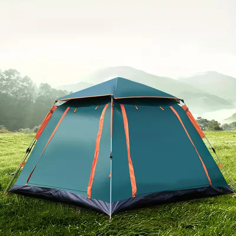 Automatic Open Camping Tent Waterproof Sun-Protection Beach Camping Foldable Anti-UV Shade 3-6 People Outdoor Family Tents - Macgyverzoutpost