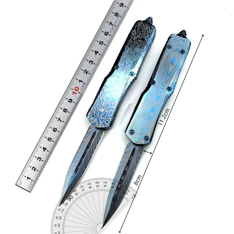 High-quality all-steel handle outdoor knife, portable high-hardness tactical knife, wilderness survival self-defense