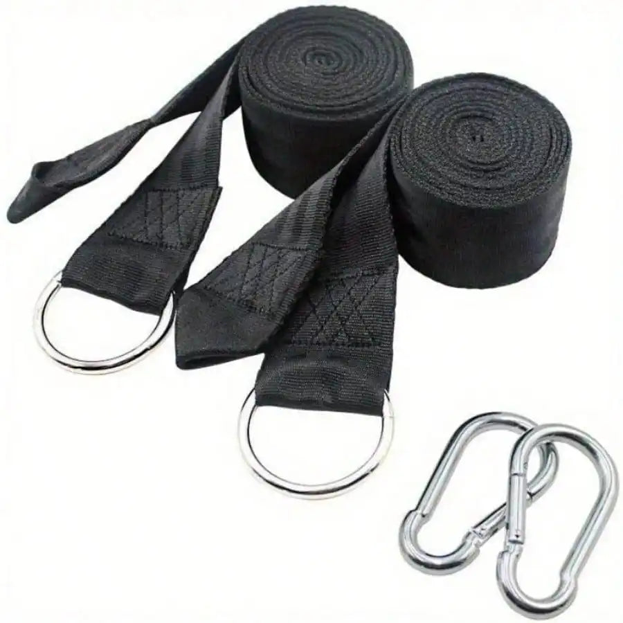2-Piece Heavy-Duty Camping Hammock Set — Ideal for Outdoor Adventures, Backpacking, Hiking, and Various Travel Activities.
