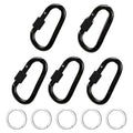 5PCS Carabiner Clip Set Aluminium Alloy Tourist Hooks Fishing Carbin Buckle Caribiner Key Holder Keychain Camping Karabiners