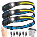 3PCS LED Induction Headlamp 1000mah Camping Search Light USB Rechargeable Headlight Led Head Torch Work Light With Built-in Battery