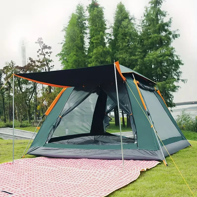 Automatic Open Camping Tent Waterproof Sun-Protection Beach Camping Foldable Anti-UV Shade 3-6 People Outdoor Family Tents - Macgyverzoutpost