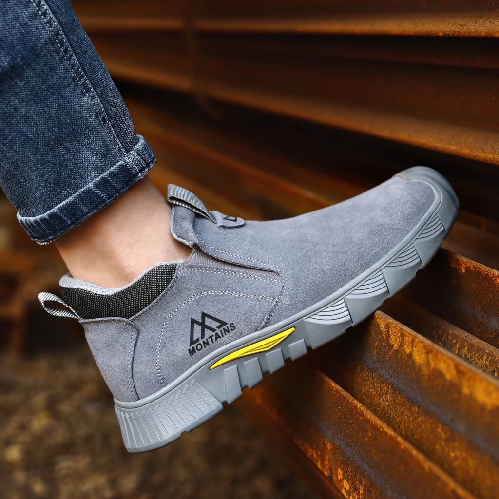 All Season Industrial Safety Shoes for Men Women Steel Toe Sneakers with Impact Resistant Steel Toe Cap Lightweight Comfortable Design for Construction Work, Wear Resistant Durable Full Sizes