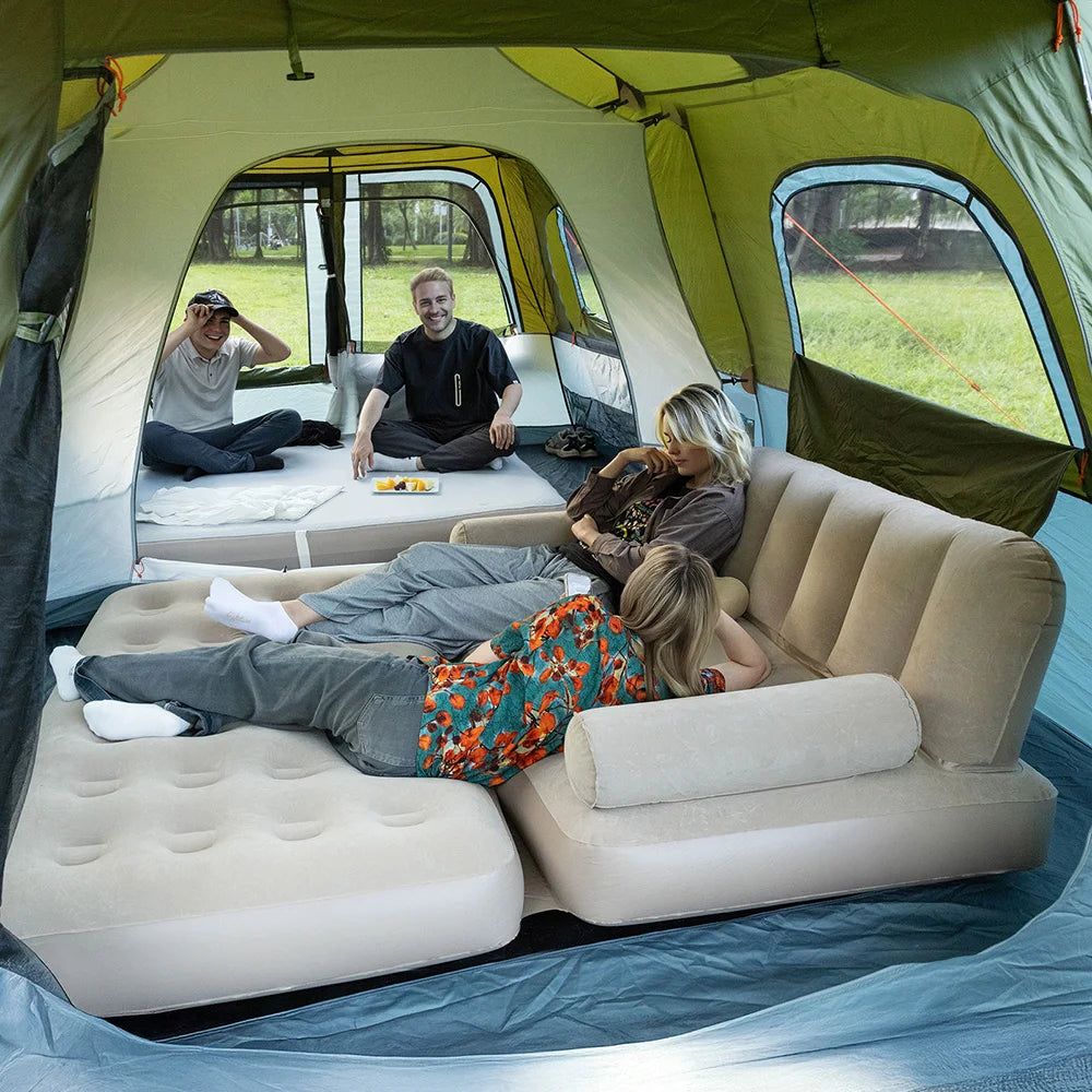 Night Cat 8 Persons Camping Tent: Large Waterproof Instant Cabin Hot Tent with Canopy and Stove Jack for Family Glamping Camping Hiking Picnic - Macgyverzoutpost