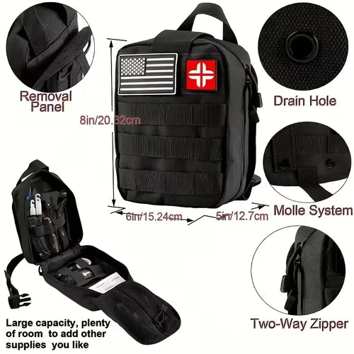 142-Piece Professional Survival And First Aid Kit with Carry Bag Ideal for Camping and Outdoor Adventure Lovers - Macgyverzoutpost