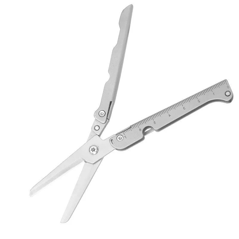 1PC Portable Folding Mini Stainless Steel Scissors Multi Functional Outdoor Emergency Pocket Tool Camping Survival Cutting Tool