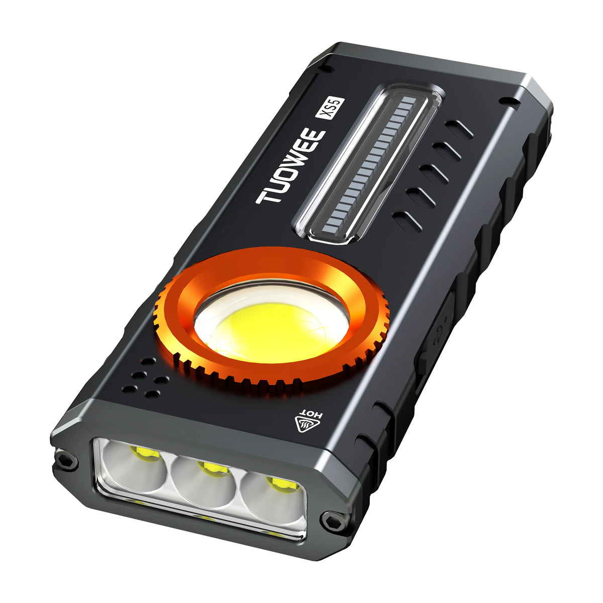 2000LM EDC Bright Flashlight, 11 Lighting Modes, RGB Color Light & Red Light, Magnetic Base, Pocket Clip, Stepless Dimming, Portable Torch