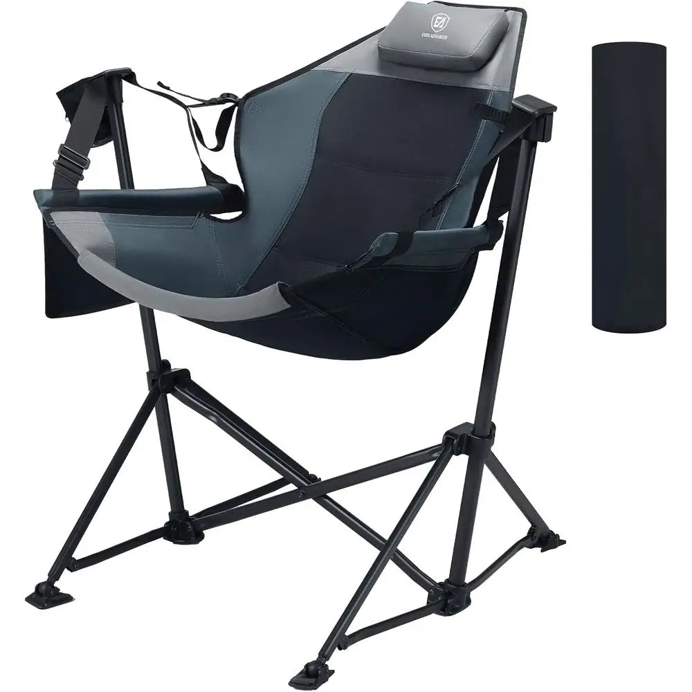 Oversized Portable Hammock Chair with Cup Holder, Heavy-Duty Swing for Camping, Supports 400lbs