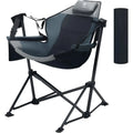 Oversized Portable Hammock Chair with Cup Holder, Heavy-Duty Swing for Camping, Supports 400lbs
