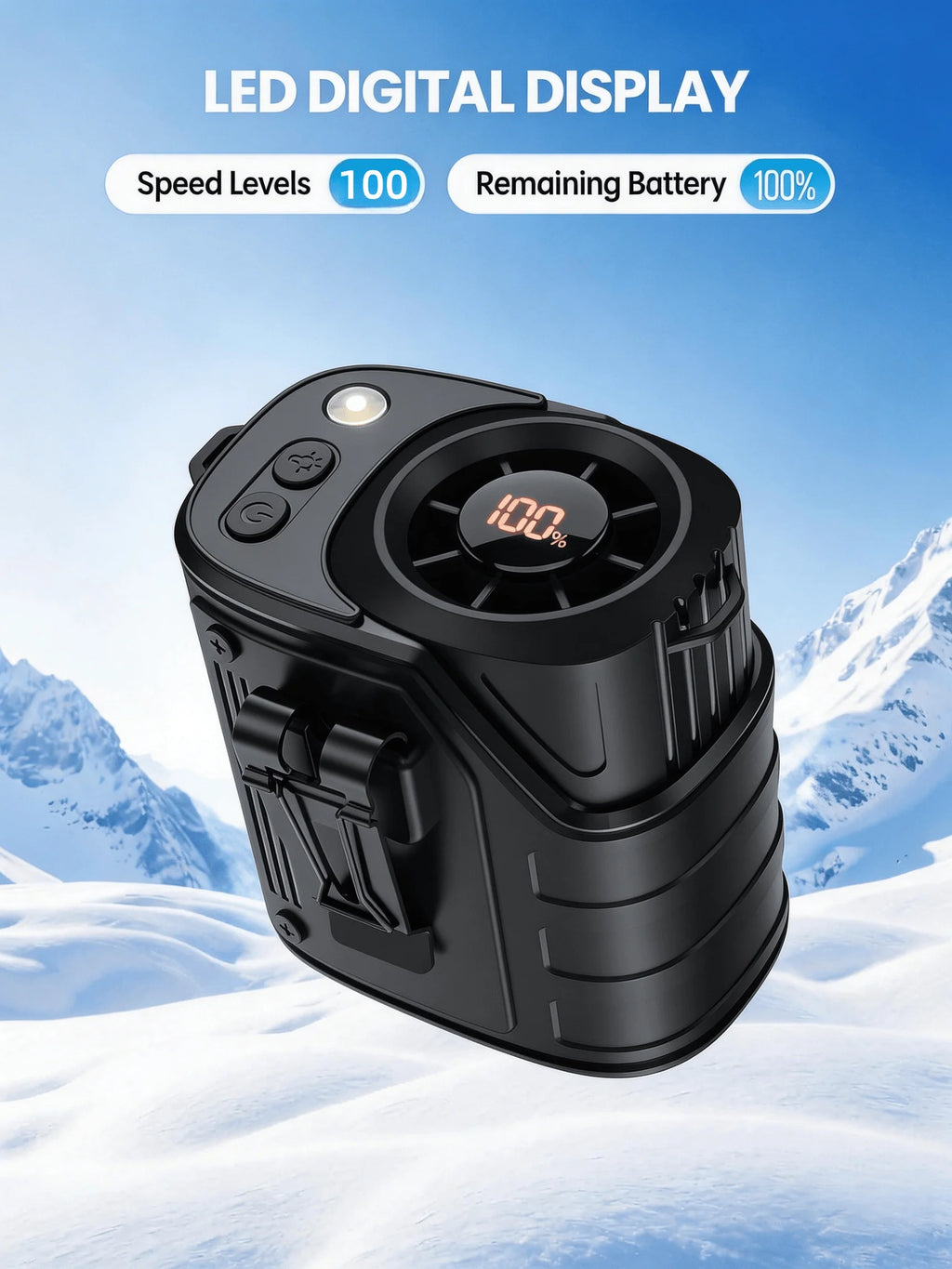 2026 New Waist Portable Fan,Handheld Neck Mini Desktop Fan,Emergency Power Bank Function,5000mAh 10H Long Lasting,100 Speed Adjustable,LED Flashlight&SOS Light,Type-C Rechargeable Ultra Quiet Fan - Macgyverzoutpost