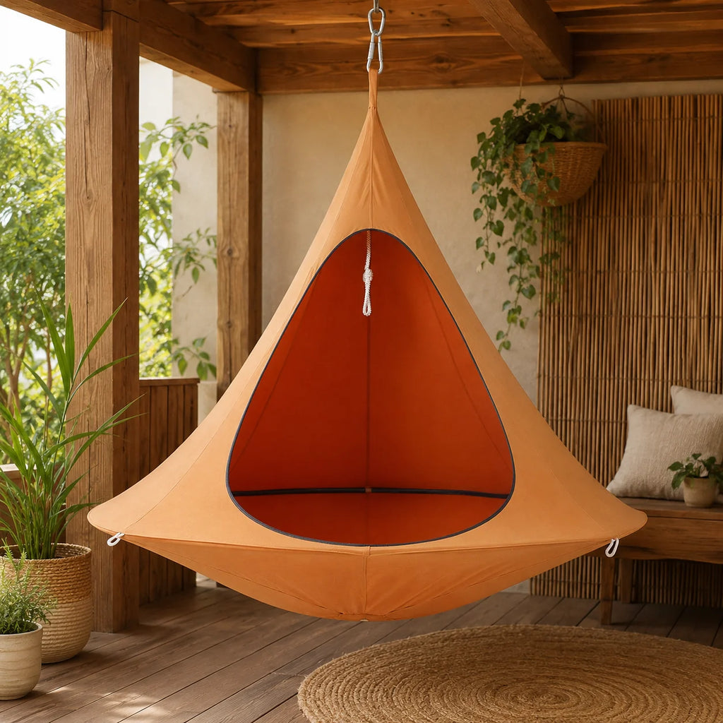 Hanging Chair Hammock, Portable Butterfly Shaped Swing Hanging Chair, 1200D Oxford Fabric Waterproof Casual Hanging Swing For Indoor Bedroom Living Room Decor, Outdoor Patio Garden Camping