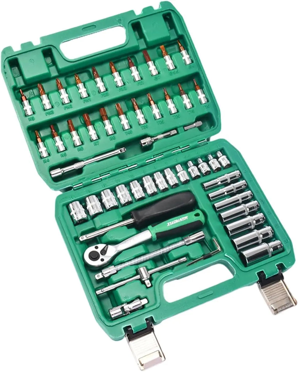 46/53Pcs Socket Wrench Set Auto Repair Mechanics Tools Household Garage Hand Drive Socket Tool Kit