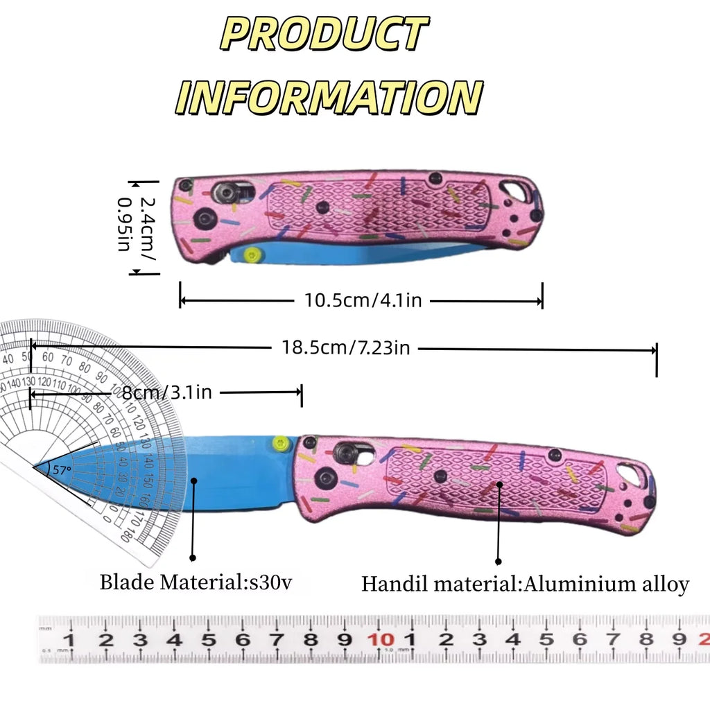 Factory Wholesale Retail BM535 Color Coated Folding Knife S30V Blade Aluminum Handle