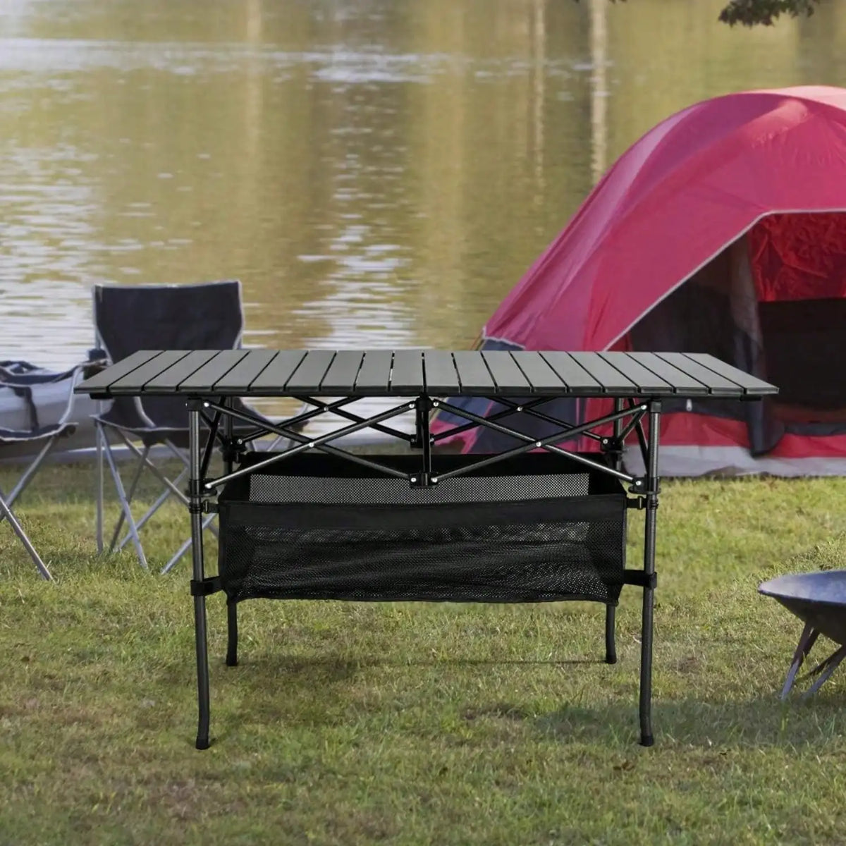 Aoran Outdoor Folding Portable Picnic And Camping Table, Aluminum Roll-Up Table With Easy-To-Carry Bags, Suitable For Indoor And Outdoor Use, Macgyverzoutpost
