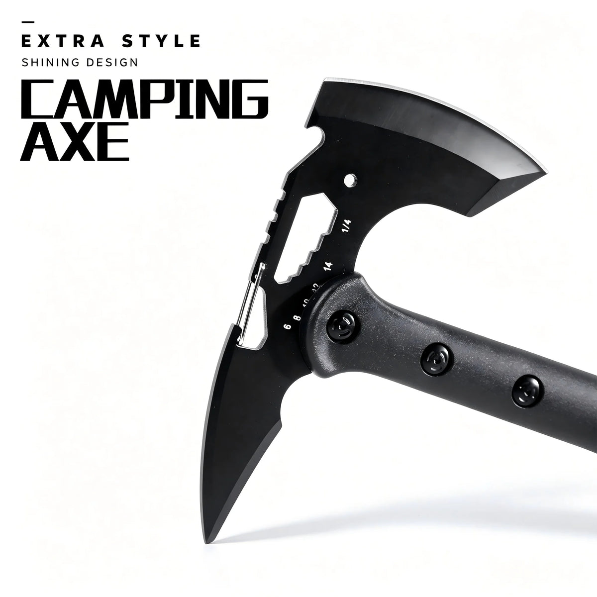 Multifunctional Camping Hatchet Non Slip Grooved Handle Portable Hand Axe With Protective Nylon Sheath Lightweight Outdoor Cutting Tool For Camping Firewood Cutting Hiking Backpacking