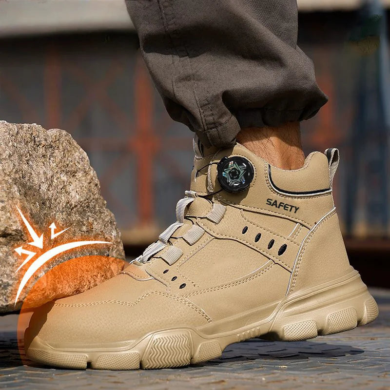All Season Industrial Safety Shoes for Men Women Steel Toe Sneakers with Impact Resistant Steel Toe Cap Lightweight Comfortable Design for Construction Work, Wear Resistant Durable