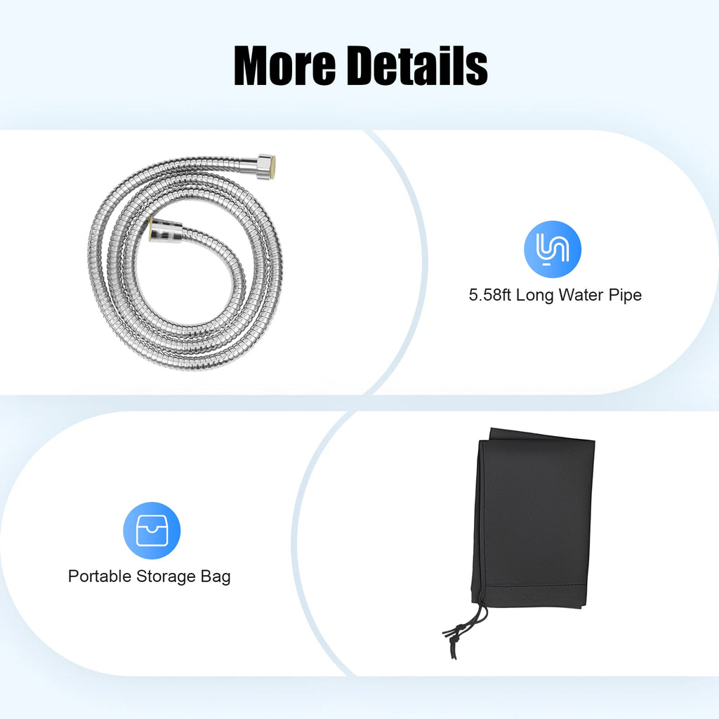 30L/18L Car Camping Shower Portable Water Tank for Camping, Roof Rack Mount Road Shower, Outdoor Activities Water Supply