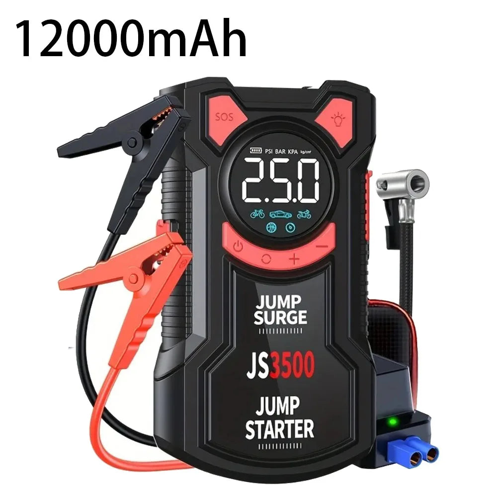 5-in-1 Jump Starter with Air Pump 3000A Peak Starter Box 150PSI Battery Pack with Digital Tire Inflator Car, Boat, Generator etc. - Macgyverzoutpost