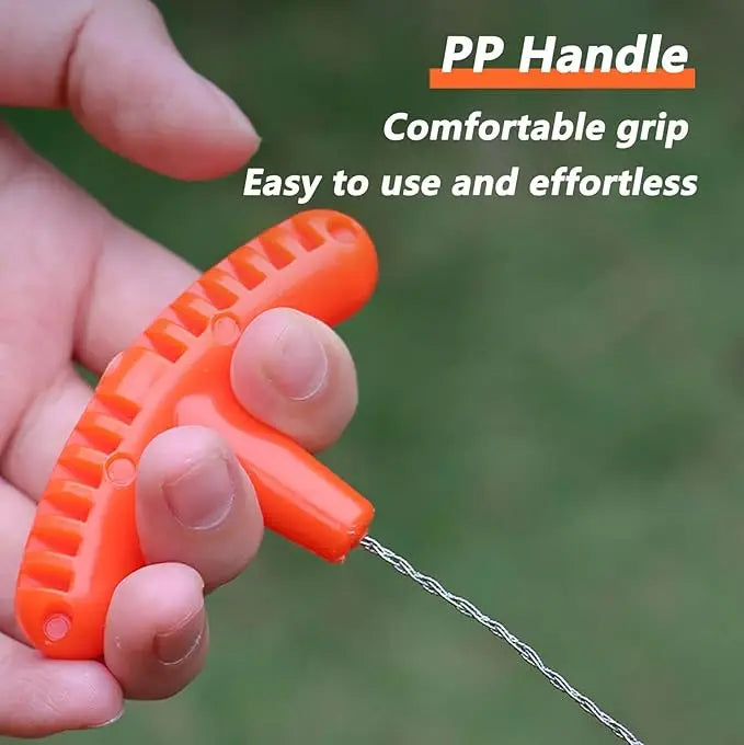 Stainless Steel Wire Saw with Handle Mini Pocket Wire Saw 70cm Cutting Cable for Gardening Outdoor Camping Emergency Survival