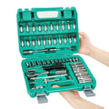46/53Pcs Socket Wrench Set Auto Repair Mechanics Tools Household Garage Hand Drive Socket Tool Kit