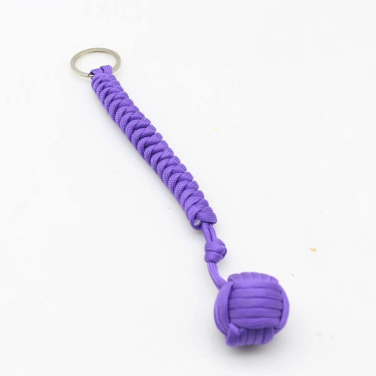Outdoor Security Protection Black Monkey Fist Steel Ball for  Self Defense Lanyard Survival Key Chain