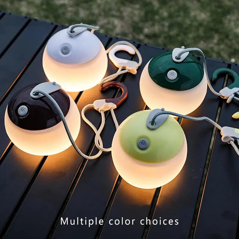 Camping Tent Light With Hook 4 Mode Adjustable LED Light Portable Outdoor Lantern Rechargeable LED Tent Lantern