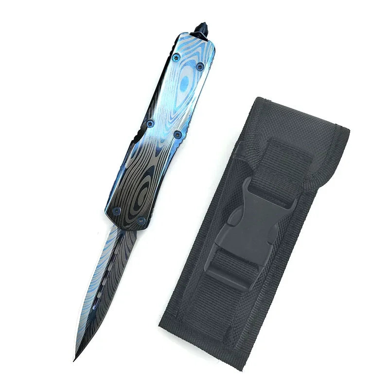 High-quality all-steel handle outdoor knife, portable high-hardness tactical knife, wilderness survival self-defense