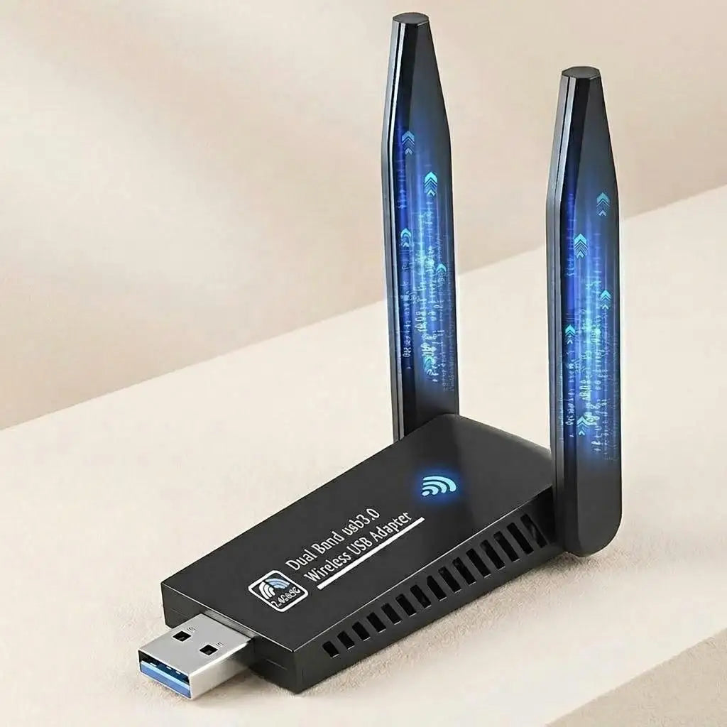 1300Mbps USB 3 0 WiFi Adapter Dual Band 5GHz 2 4GHz High Gain Antenna Long Range Wireless Network Card WiFi Dongle for PC Laptop Desktop Windows 11 10 8 7 Vista XP Compatible with AC1300 802 11ac Internet Receiver