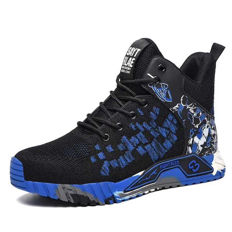 Breathable Camo Men Indestructible Steel Toe Construction Work Boots Anti-smash Stab-resistant Safety Shoes Biker