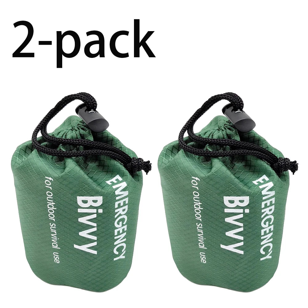 Emergency Sleeping Bag Survival Blanket Thermal Mylar Bivy Sack Lightweight Waterproof Portable Shelter For Camping Hiking - Macgyverzoutpost