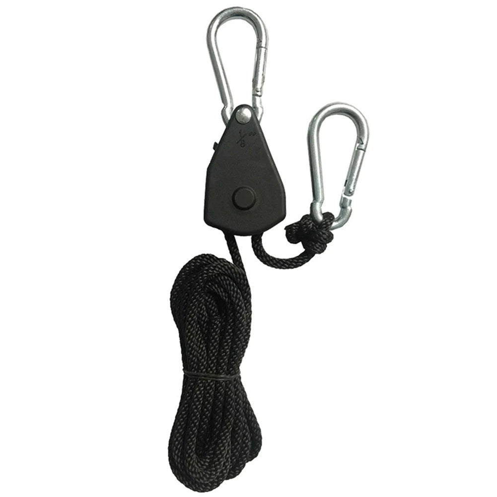 1-16pcs 2m Camping Tent Rope Tensioners Lanyard Hanging Awning Tensioners Ratchet Hanger Pulley Lifting Pulley Hook