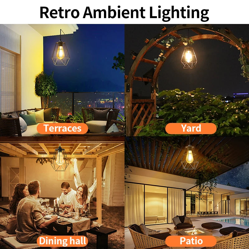 Intelamp 4000mah Solar Pendant Lights Indoor & Outdoor Bright Waterproof Solar Shed Lights