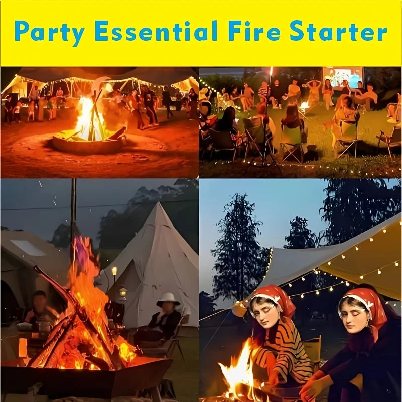 60PCS Waterproof Fire Starter Sticks Durable Burning Camping Ignition Strips Outdoor Survival Gear Barbecue Fire Lighter