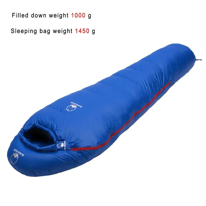 Very Warm White Goose Down Filled Adult Mummy Style Sleeping Bag Fit for Winter Thermal 4 Kinds of Thickness Camping Travel - Macgyverzoutpost