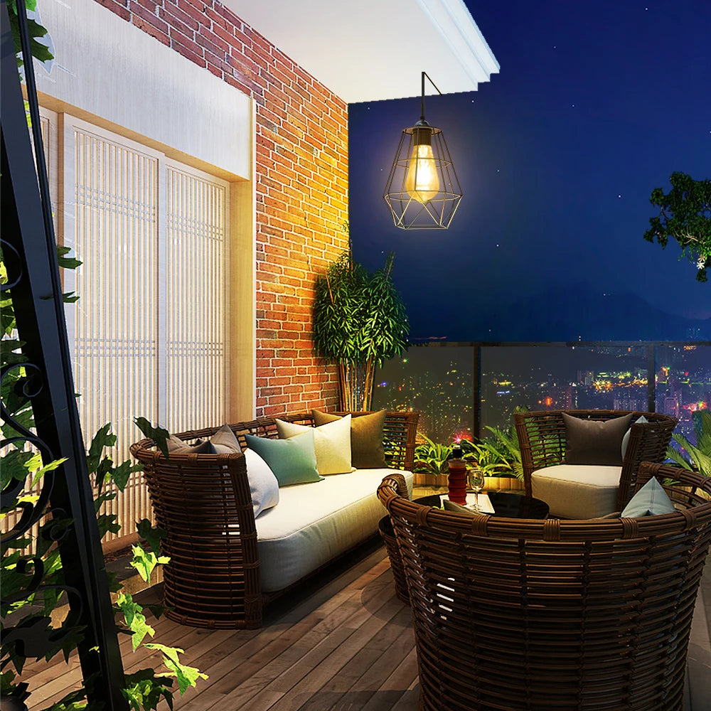 Intelamp 4000mah Solar Pendant Lights Indoor & Outdoor Bright Waterproof Solar Shed Lights