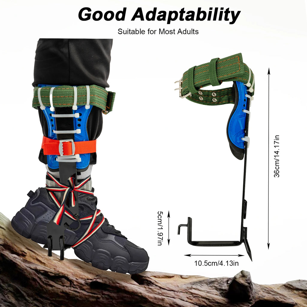 Tree Climbing Spikes Kit w/Safety Harness Gloves Double Teeth Tree Climbing Gear Climber Arborist - Macgyverzoutpost