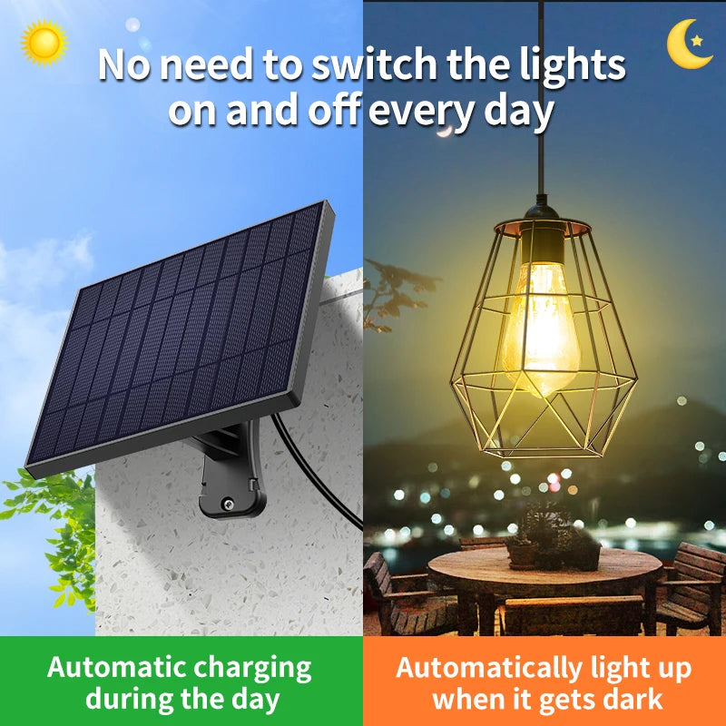 Intelamp 4000mah Solar Pendant Lights Indoor & Outdoor Bright Waterproof Solar Shed Lights