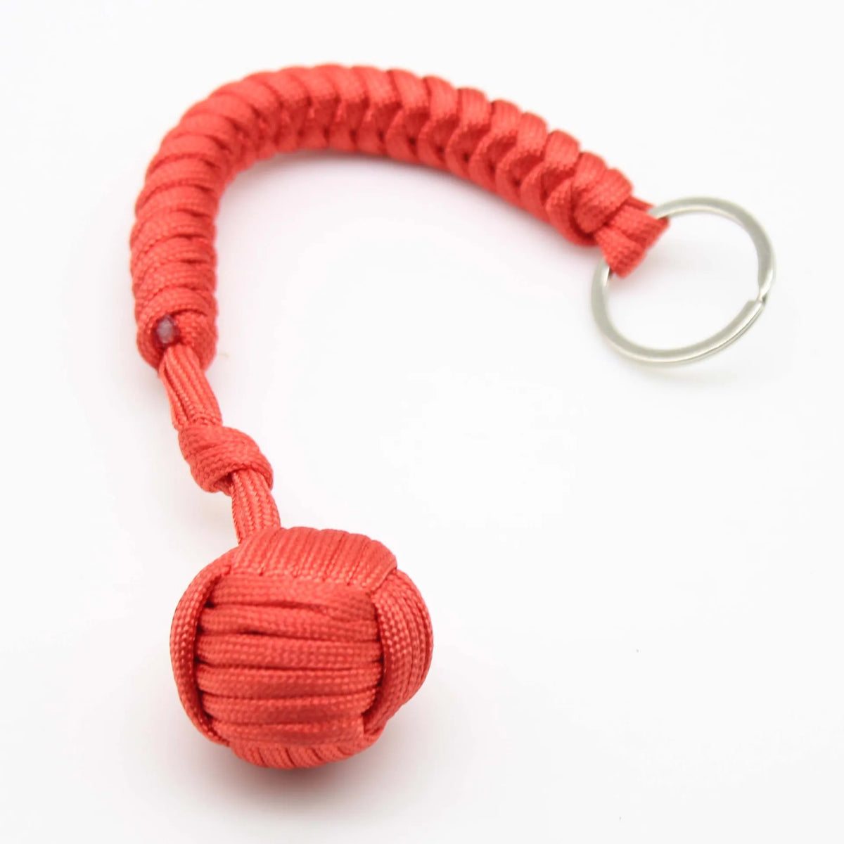Outdoor Security Protection Black Monkey Fist Steel Ball for  Self Defense Lanyard Survival Key Chain