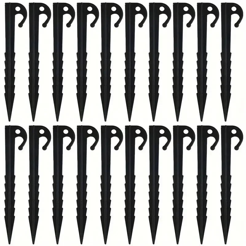 Outdoor Camping Tent Nails Sand Ground Triangular Stake Awning Camping Tools Plastic Tent Pegs Nail Accessories 20/10pcs - Macgyverzoutpost
