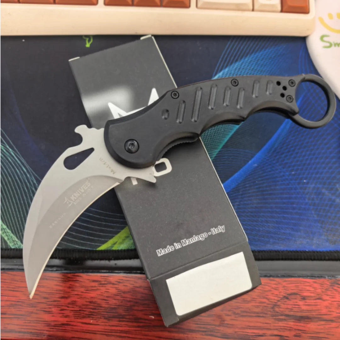 Factory Direct Portable Tactical Karambit Knife with High-Grade Nylon Fiber Handle US Stock Multi-Purpose Outdoor Knife OEM Custom Available Fast Delivery Ideal Holiday Present